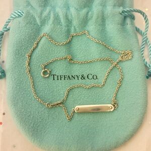 TIFFANY & CO. STERLING SILVER SIDE BAR 16” NECKLACE